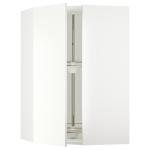 SEKTION Corner wall cabinet with carousel, white/Vallstena white, 26x15x40 "