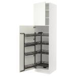 SEKTION High cabinet with pull-out pantry, white/Vallstena white, 24x24x90 "