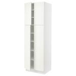 SEKTION High cabinet with shelves/4 doors, white/Vallstena white, 30x24x90 "