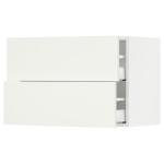 SEKTION / MAXIMERA Wall cabinet with 2 drawers, white/Vallstena white, 30x15x20 "