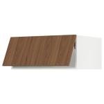 SEKTION Top cabinet for fridge/freezer, white/Tistorp brown walnut effect, 36x24x15 "