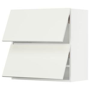 SEKTION Wall cabinet horizontal w 2 doors, white/Vallstena white, 30x15x30 "